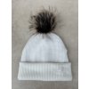 Zimní čepice svetrovina květ whit bambule