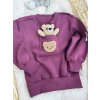 Dětská mikina Little Bear višňová ke krku