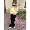 Dívčí široké kalhoty PUFF ELEGANT black