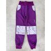 Dětská softshellová bunda/parka lila mini květy