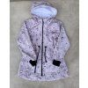 Dětská softshellová bunda/parka lila mini květy