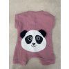 Dětský letní mušelínový overal panda old rose