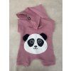 Dětský letní mušelínový overal panda old rose