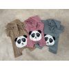 Dětský letní mušelínový overal panda old rose