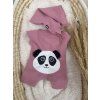 Dětský letní mušelínový overal panda old rose
