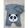 Dětský letní mušelínový overal panda dusty mint