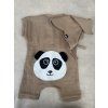 Dětský letní mušelínový overal panda mocca