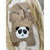 Dětský letní mušelínový overal panda mocca