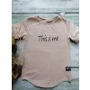 Dětské tričko BASIC béžové - THIS IS ME s krátkým rukávem