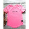 Dětské tričko BASIC růžový neon- THIS IS ME s krátkým rukávem