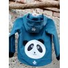Dětská softshellová bunda panda petrol
