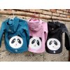 Dětská softshellová bunda panda černá