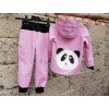 Dětská softshellová bunda panda starorůžová