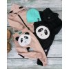 Softshellový overal panda černý rostoucí