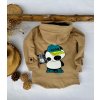 Dětský teplákový kabátek panda oříšek