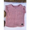 Dětské tričko mušelín starorůž bez rukávů