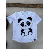 Dětské tričko BASIC panda style white s krátkým rukávem