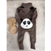 Dětský teplákový overal panda taupe rostoucí