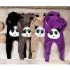 Teplákový overal panda black rostoucí