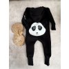 Teplákový overal panda black rostoucí
