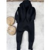 Teplákový overal bunny black rostoucí