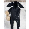 Teplákový overal bunny black rostoucí
