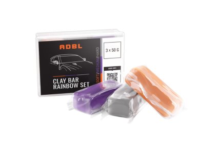 ADBL Clay Bar Rainbow set - set 3 tvrdostí clay barov, 50g