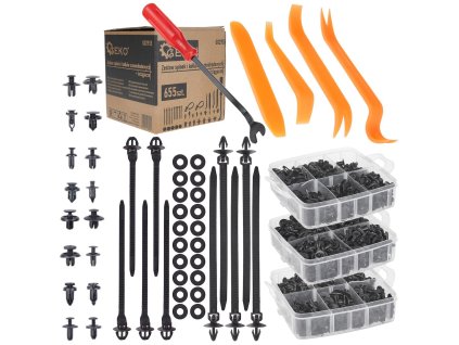 GEKO Set Panel Upholstery Assortment  - sada plastových úchytov na čalúnenie, 655ks