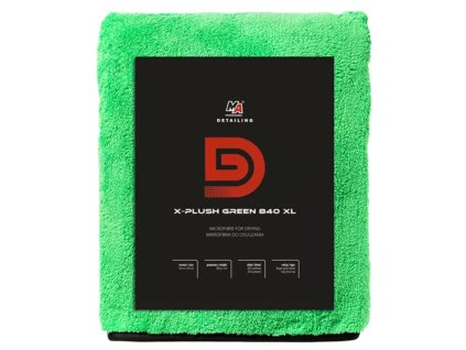 MA Detailing X-PLUSH GREEN 840 XL – extra mäkká sušiaca mikrovláknová utierka. 60x90cm, 840gsm