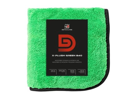MA Detailing X-PLUSH GREEN 840 – extra mäkká sušiaca mikrovláknová utierka. 40x40cm, 840gsm