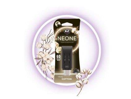 K2 Neone Vibey Cotton osviežovač vzduchu do auta s reguláciou intenzity a výdržou až 60 dní