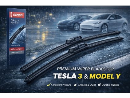 Stierače Denso DF-077 - set pre Tesla Model 3 a Model Y