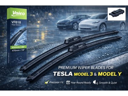 Stierače Valeo VF818 - set pre Tesla Model 3 a Model Y