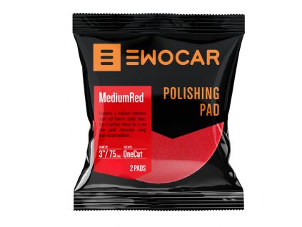 Ewocar Red medium - stredný leštiaci pad 75/95mm