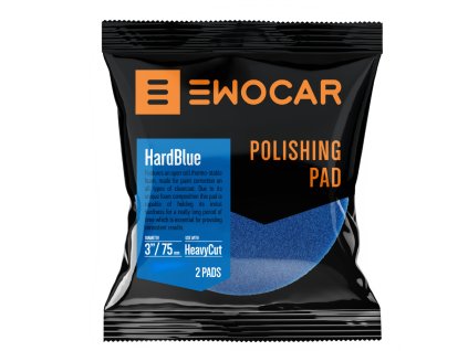 Ewocar Hard blue - tvrdý, rezný leštiaci pad 75/95mm