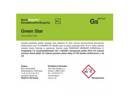 695 koch chemie produktova etiketa green star univerzalny cistic