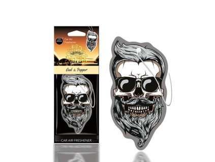 Aroma Car Dia De Los Muertos Oud & Pepper Skull - závesný osviežovač vzduchu