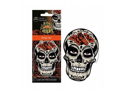Aroma Car Dia De Los Muertos Skull Orange  Man Island Driftwood- závesný osviežovač vzduchu