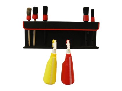 OEM Wall Mounted Detailing Brush and bottles holder - nástenný držiak na štetce a fľaše, 12 štetcov a 5 fliaš