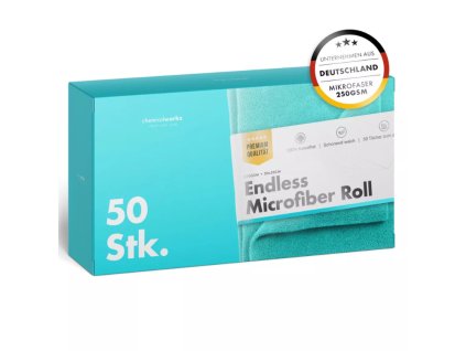ChemicalWorkz Endless Microfiber Roll  - 50ks univerzálnych mikrovlákien v rolke, 30x30cm, 250gsm, tyrkysová