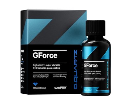 CarPro DQuartz GForce - pokročilý hydrofóbny povlak na sklá s technológiou nanodiamantov