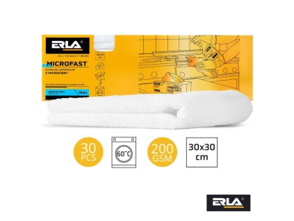 K2 Erla Microfast - set 30ks mikrovláknových utierok v krabičke, 30x30cm, 200gsm