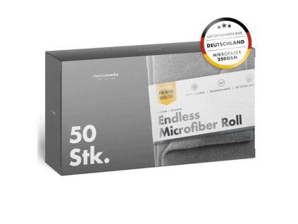 ChemicalWorkz Endless Microfiber Roll  - 50ks univerzálnych mikrovlákien v rolke, 30x30cm, 250gsm, šedá