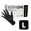 Nitrilové rukavice jednorazové, čierne, 50 párov v balení
