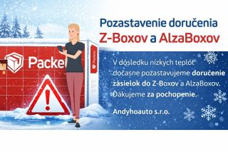 Vážení zákazníci, vzhľadom na aktuálne poveternostné podmienky a výrazne nižšie teploty na území Slovenskej republiky sme...