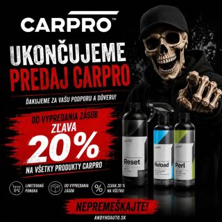 🚨 KONČÍME S PREDAJOM CARPRO! 🚨 Rozhodli sme sa ukončiť predaj produktov CARPRO na andyhoauto.sk. A to znamená jediné –...