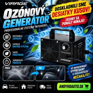 🔥 JE SPÄŤ! VIRAGE OZÓNOVÝ GENERÁTOR JE OPÄŤ SKLADOM! 🔥 Desiatky kusov sme práve DOSKLADNILI – a ak ho máš v hľadáčiku,...