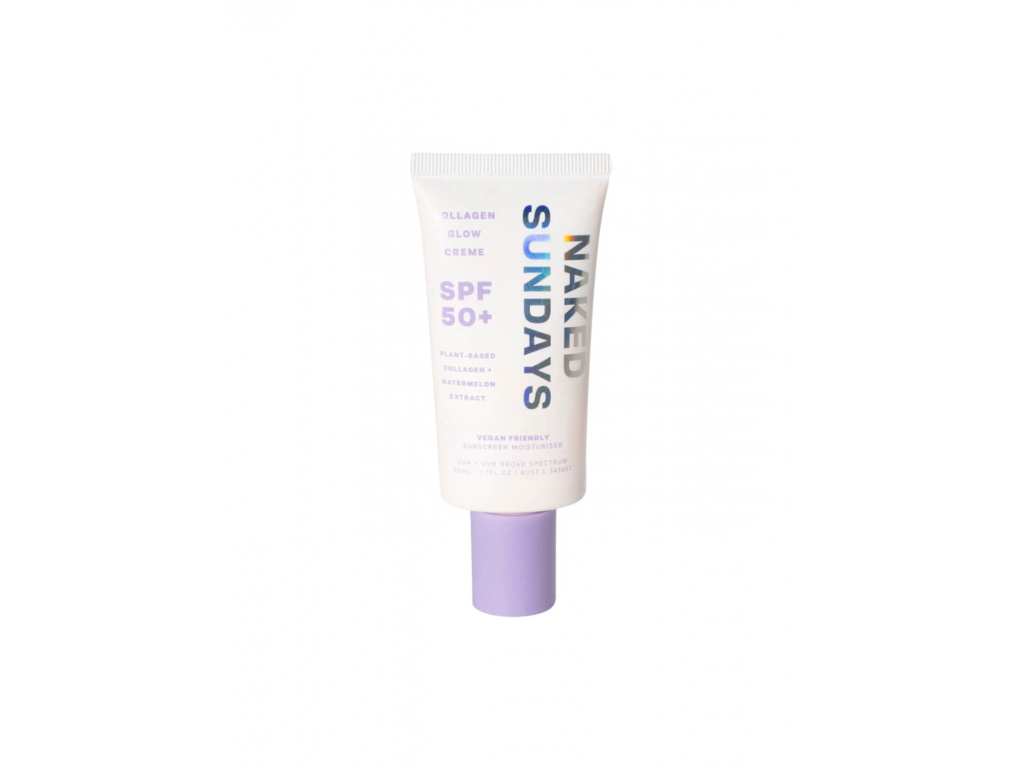 naked sundays spf50 collagen glow creme krem chemicky filter white