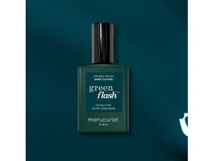 manucurist green flash gel nail polish gelovy lak na nechty dark clover