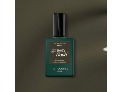 manucurist green flash gel nail polish gelovy lak na nechty khaki